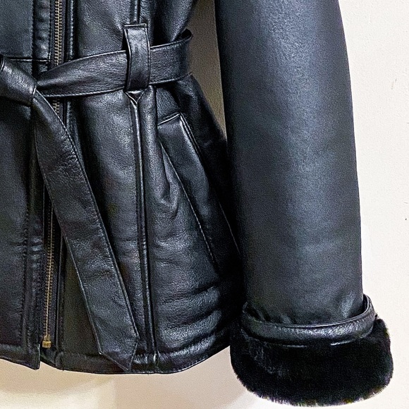 Wilson’s Genevieve Belted Leather Jacket - Picture 8 of 12